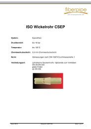ISO Wickelrohr CSEP System: Epoxidharz, Druckbereich