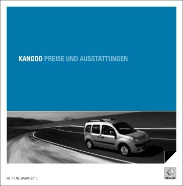 KANGOO PREISE UND Ausstattungen - Garage Sigrist AG