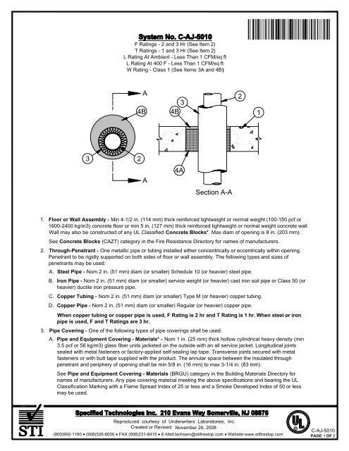 C-AJ-5010 - STI - Specified Technologies Inc