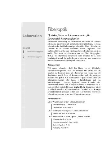 Fiberoptik - Atomic Physics!