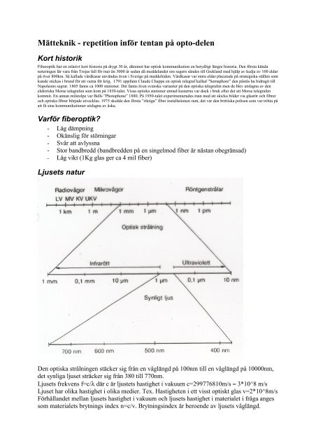 Fiberoptik har en relativt kort historia på drygt 30 år, däremot 