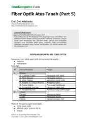 Fiber Optik Atas Tanah (Part 5) - IlmuKomputer.Com