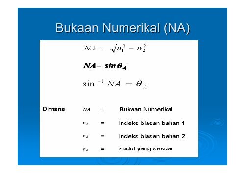 PENGENALAN KEPADA SISTEM GENTIAN OPTIK