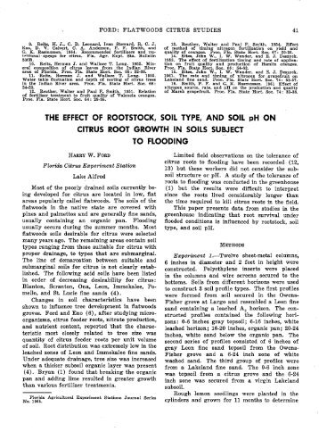 The Effect of Rootstock, Soil Type, and Soil - Florida State ...