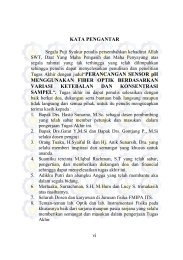 V Kata Pengantar Dengan Memanjatkan Puji Syukur Kehadirat