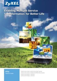 Enabling Multiple Service Transformation for Better Life - ZyXEL