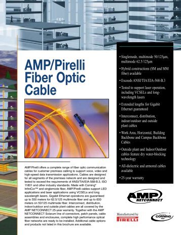 AMP/Pirelli Fiber Optic Cable