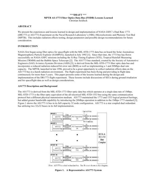 MPTB AS-1773 Fiber Optics Data Bus - NASA Electronic Parts and ...