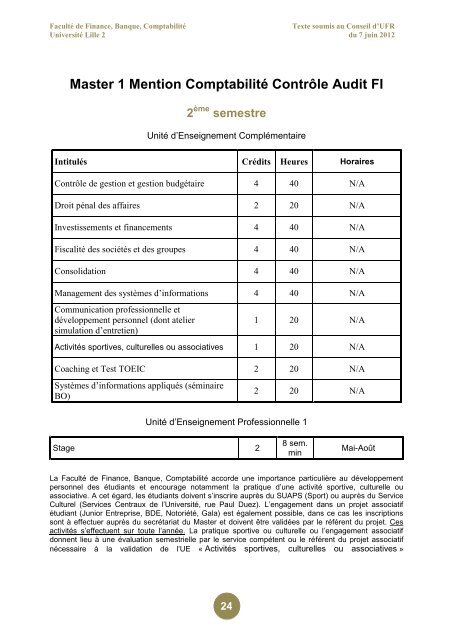 Master 2 - Ecole supérieure des affaires