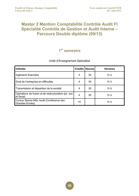 Master 2 - Ecole supérieure des affaires