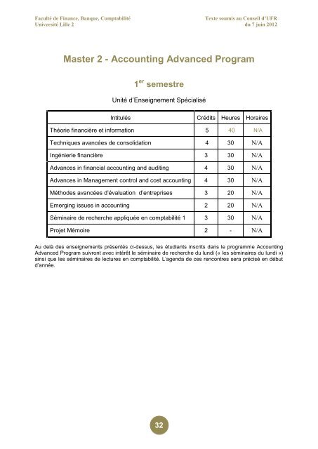 Master 2 - Ecole supérieure des affaires