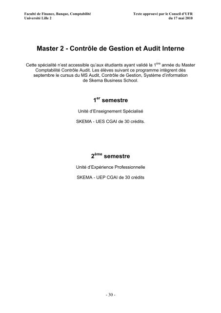 Guide Master formation initiale 2010-2011 - Ecole supérieure des ...