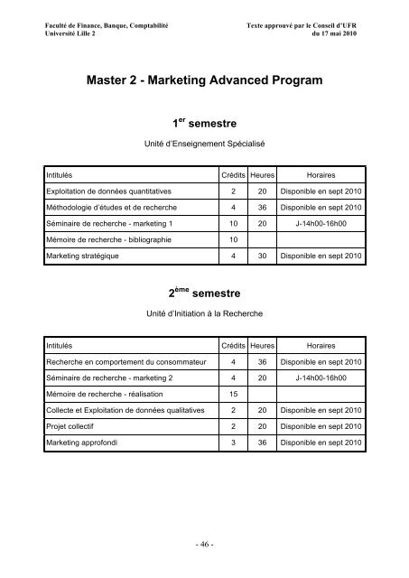 Guide Master formation initiale 2010-2011 - Ecole supérieure des ...