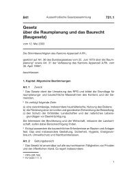 Gesetz über die Raumplanung und das Baurecht ... - Bauordnungen