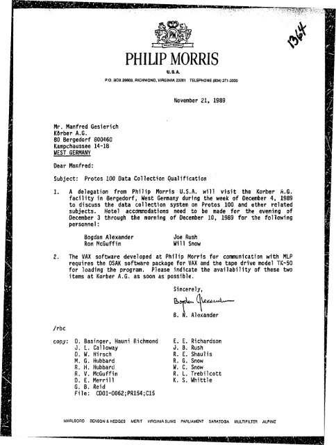PHILIP MORRIS - Legacy Tobacco Documents Library