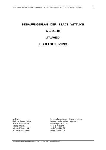 Textliche Festsetzungen Bebauungsplan W-65-00.pdf - Wittlich