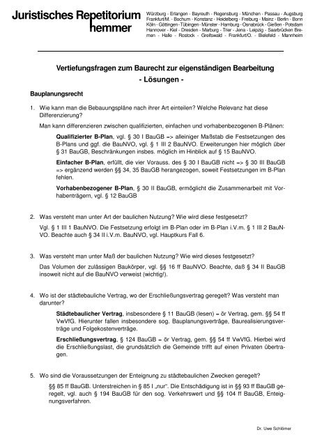 Weitere Fragen zum Baurecht-Lsg-HH