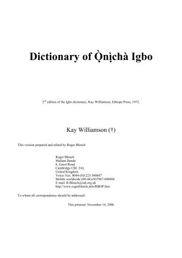 IGBO Dictionary.pdf - Roger Blench
