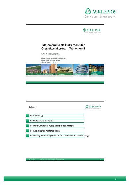 Interne Audits als Instrument der Qualitätssicherung
