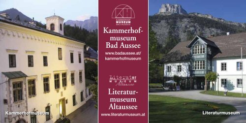 museum Bad Aussee Literatur - Ausseerland Salzkammergut