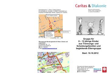 Flyer Trennungs- und Scheidungskindergruppe FFB - Caritas