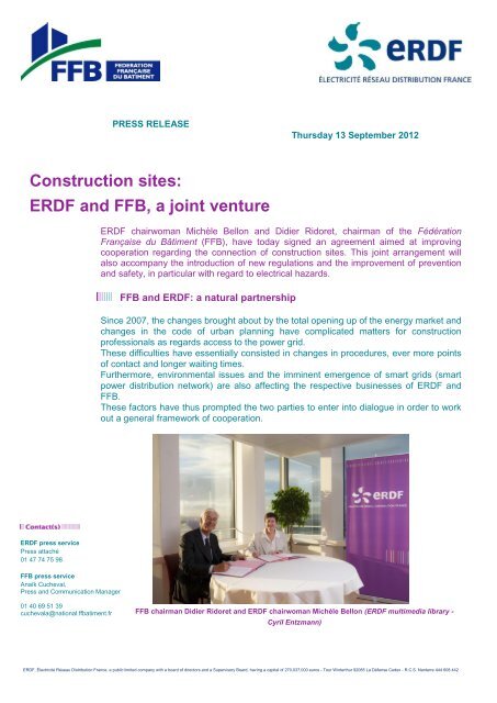 Construction sites: ERDF and FFB, a joint venture