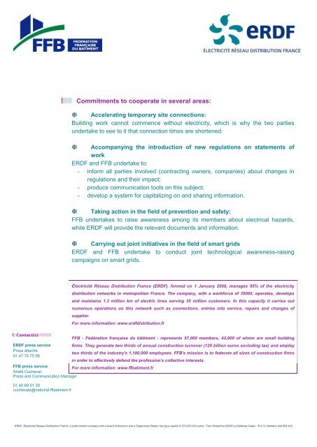 Construction sites: ERDF and FFB, a joint venture