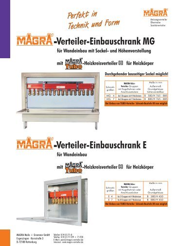 Verteiler-Einbauschrank MG - MAGRA Maile + Grammer GmbH