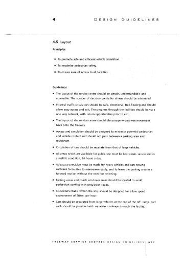 Freeway service centre design guidelines