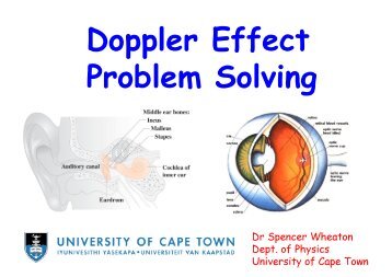 Doppler Effect Problem Solving - University of Cape Town