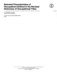 Selected Characteristics of Occupations Defined in the Revised ...
