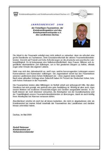 Download Jahresbericht 2008 - Kreisfeuerwehrverband Dachau eV