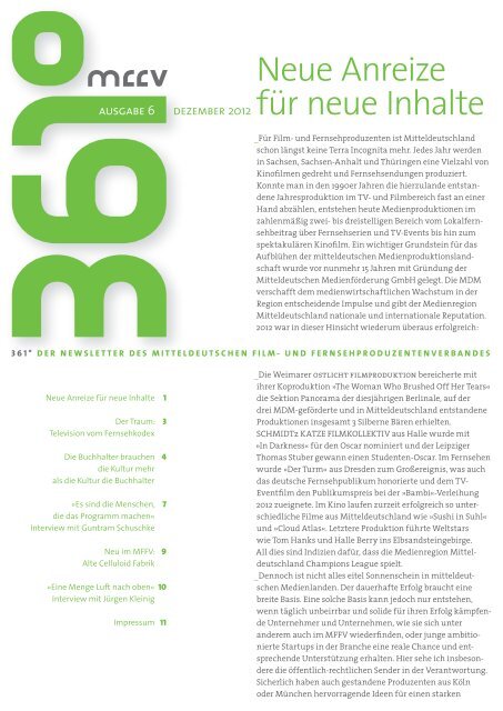 NEWSLETTER Dezember 2012 - Mffv