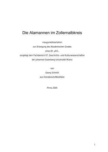 Die Alamannen im Zollernalbkreis - Livinghistory.cz