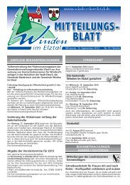 MITTEILUNGS- BLATT - Winden im Elztal