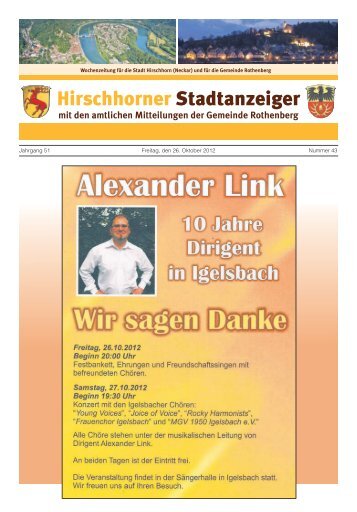 Ausgabe Nr. 43 vom 26. Oktober 2012 - Hirschhorn