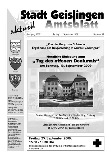 Amtsblatt Geislingen KW 37 - Stadt Geislingen