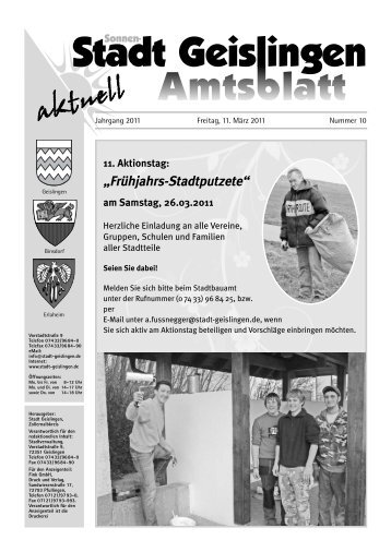 Amtsblatt Geislingen KW 10 - Stadt Geislingen