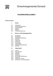 feuerwehrreglement - Dornach