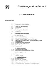 polizeiverordnung - Dornach