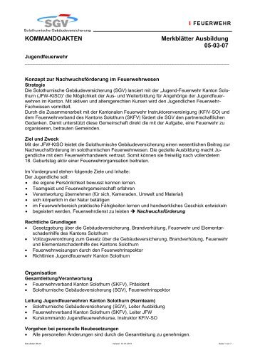 05-03 Jugendfeuerwehr - SGV Solothurnische Gebäudeversicherung