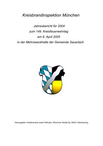 Jahresbericht für das Jahr 2004 - Kreisfeuerwehrverband München