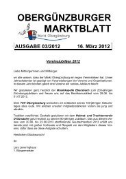 MARKTBLATT - Obergünzburg