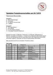 Spielplan Freizeitmannschaften am 24.7.2010 - SG Dittelbrunn