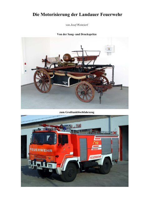 Motorisierung der FF - Freiwillige Feuerwehr Landau (Isar)