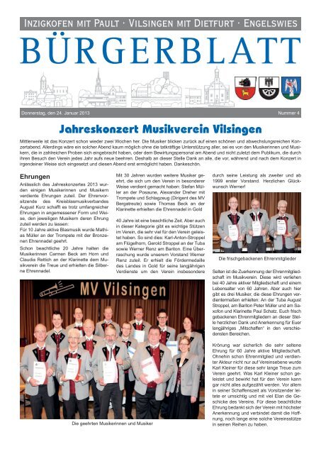 Inzigkofen mit Pault · Vilsingen mit Dietfurt · Engelswies