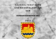 Haushaltssatzung und Haushaltsplan 2012 - Verbandsgemeinde Diez