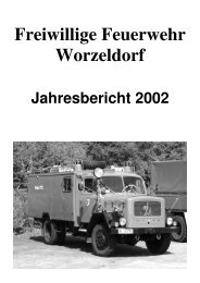 Jahresbericht 2002 - Freiwillige Feuerwehr Worzeldorf
