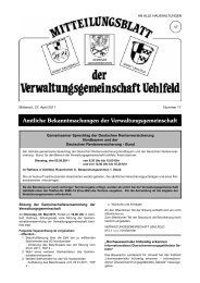 Amtliche Bekanntmachungen der Verwaltungsgemeinschaft