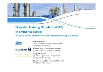 Operator Training Simulator (OTS) in ammonia plants: